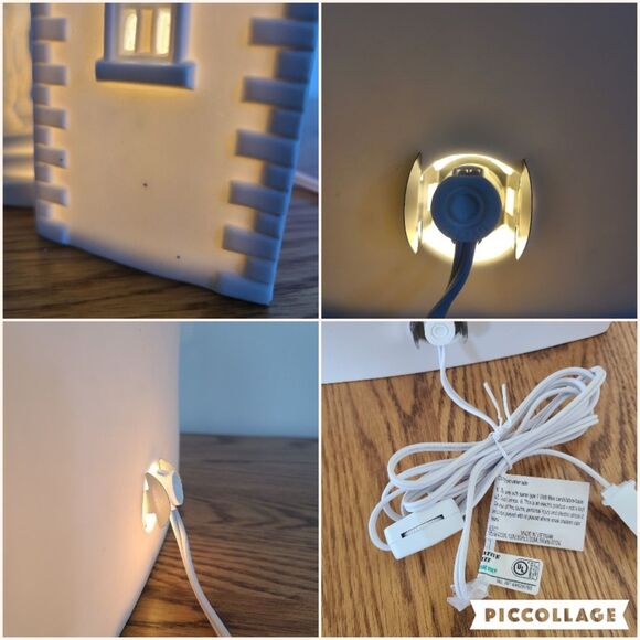 Department 56 Winter Silhouette White Porcelain Lighted Cathedral Facade Church - Picture 10 of 10